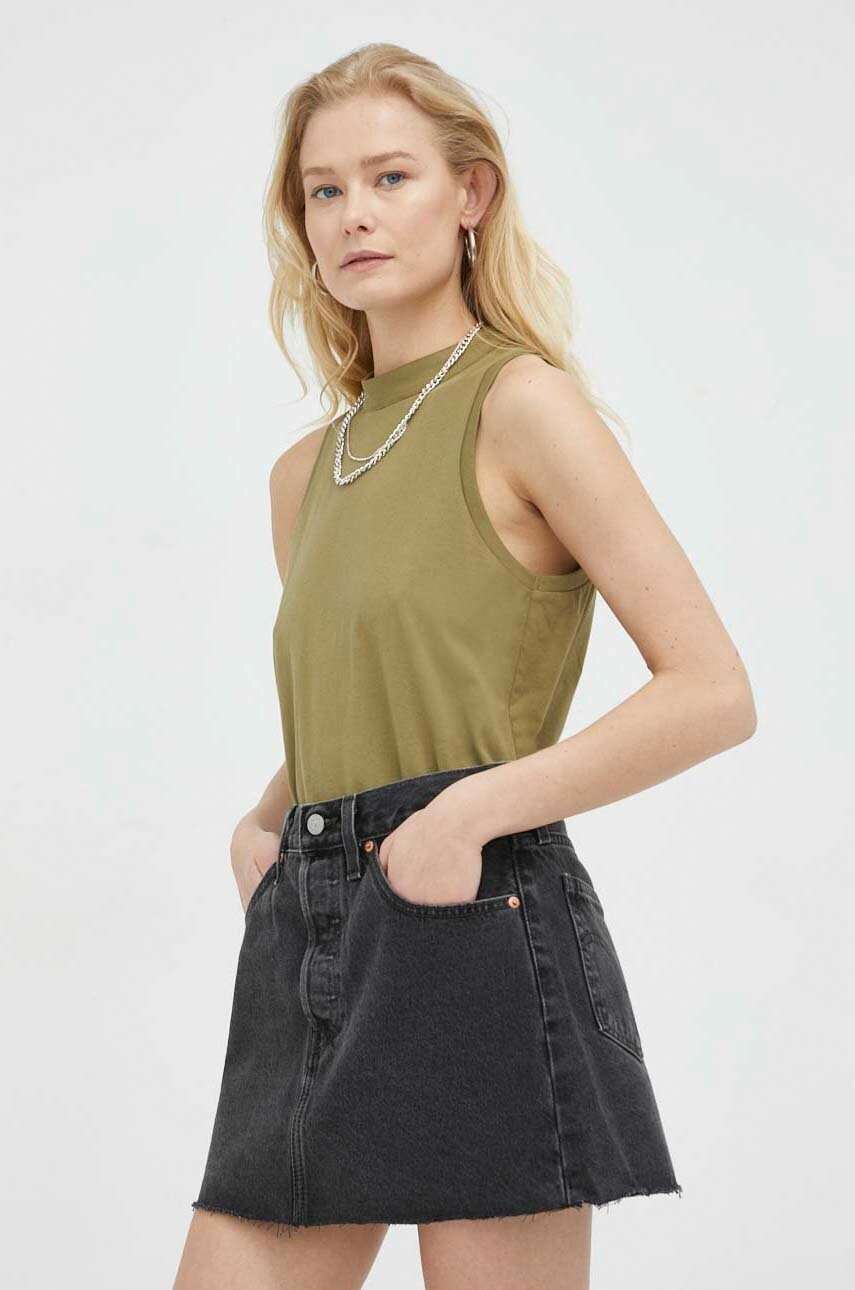 G-Star Raw Памучен топ в зелено - Pepit.bg