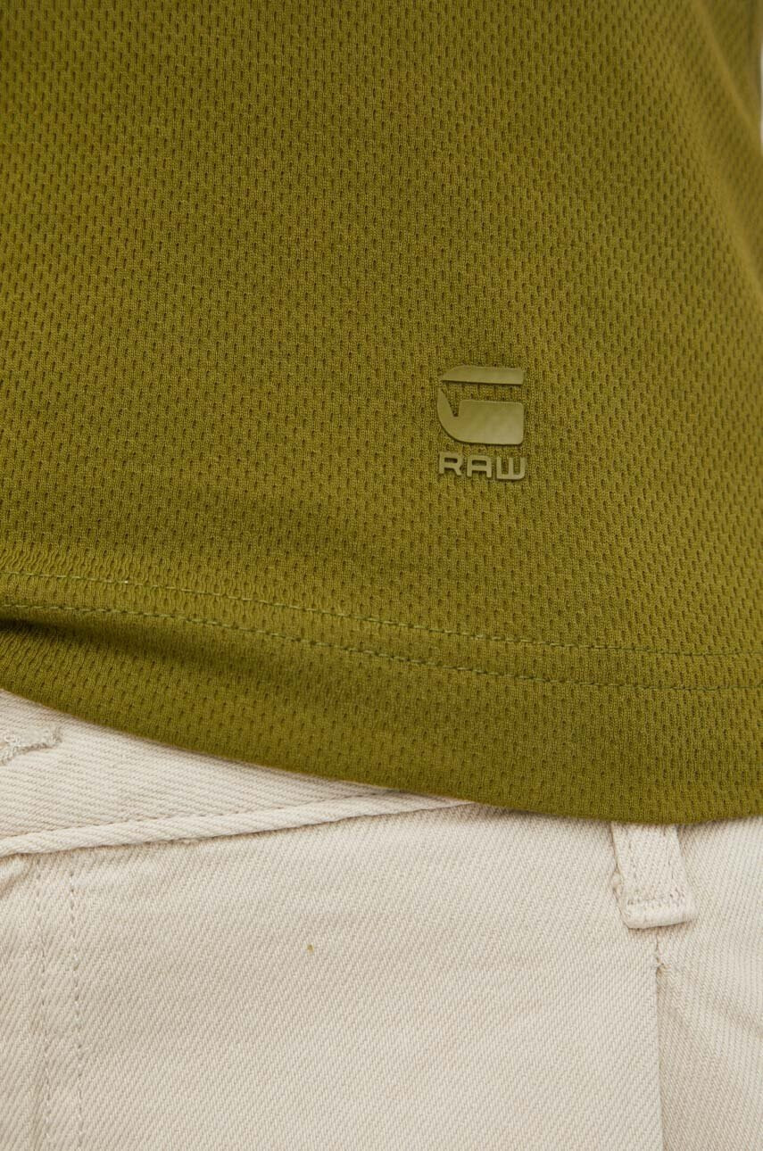 G-Star Raw Памучен топ в зелено - Pepit.bg