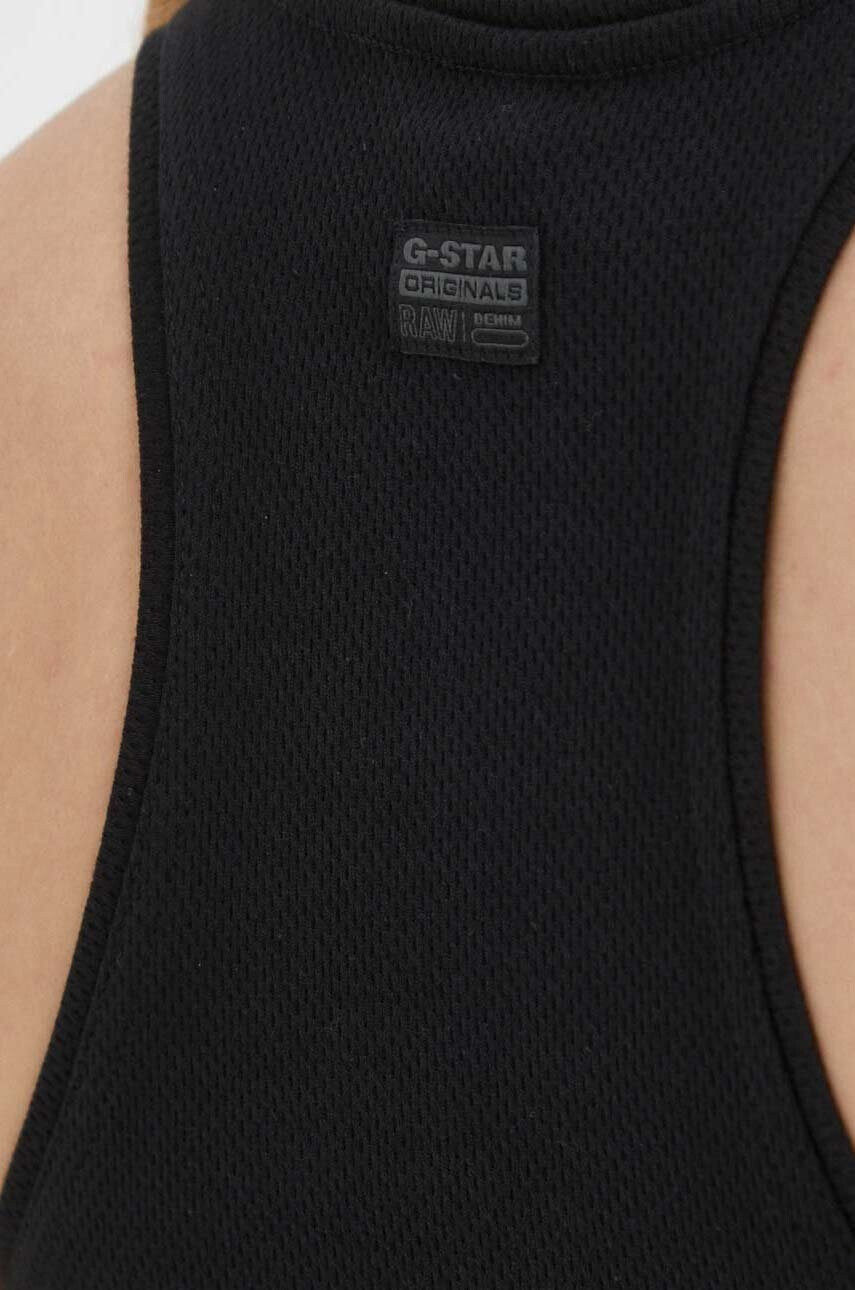 G-Star Raw Памучен топ в черно - Pepit.bg