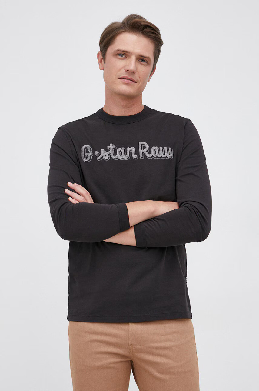G-Star Raw Памучна блуза с дълги ръкави - Pepit.bg