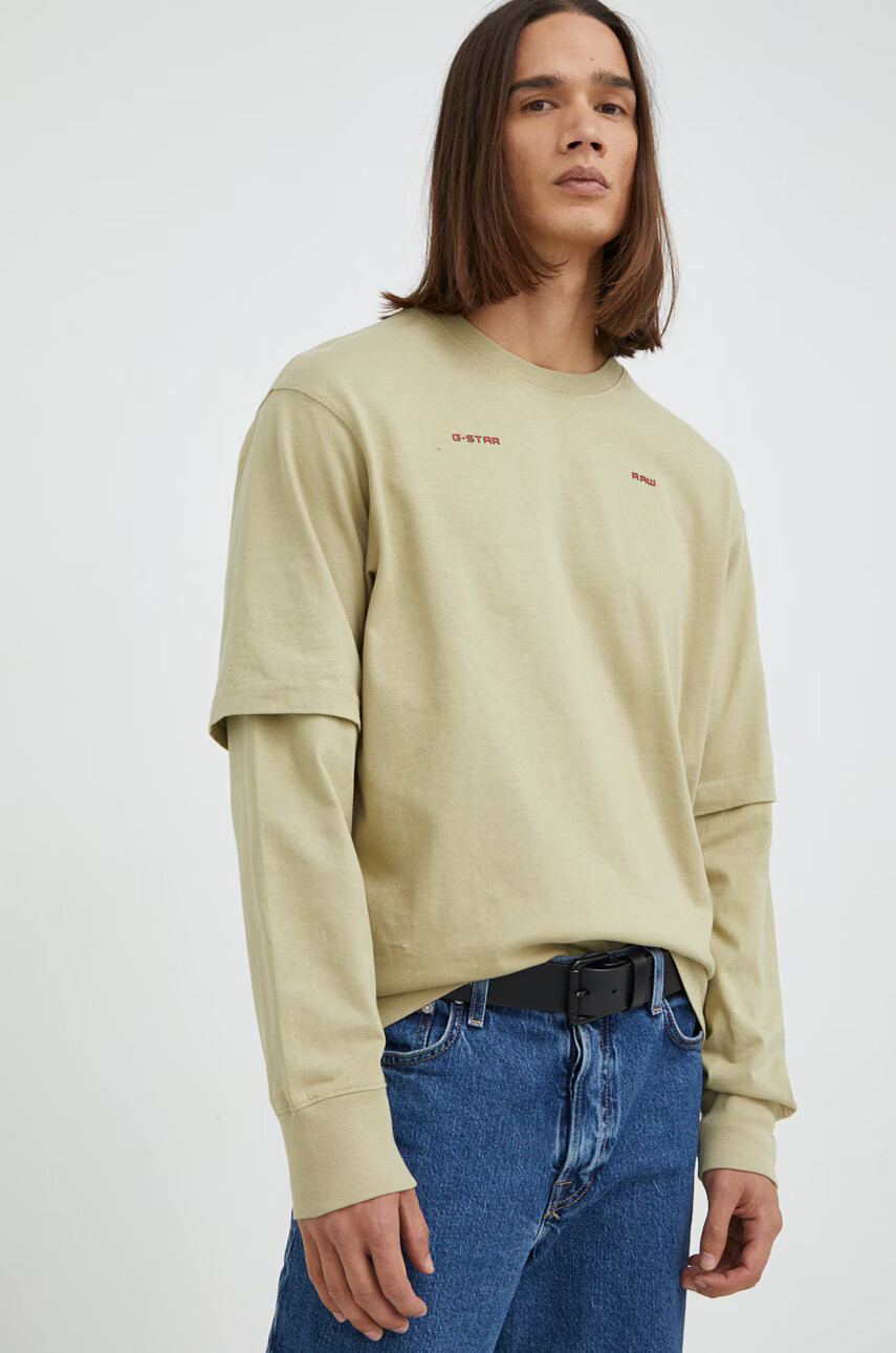G-Star Raw Памучна блуза с дълги ръкави - Pepit.bg