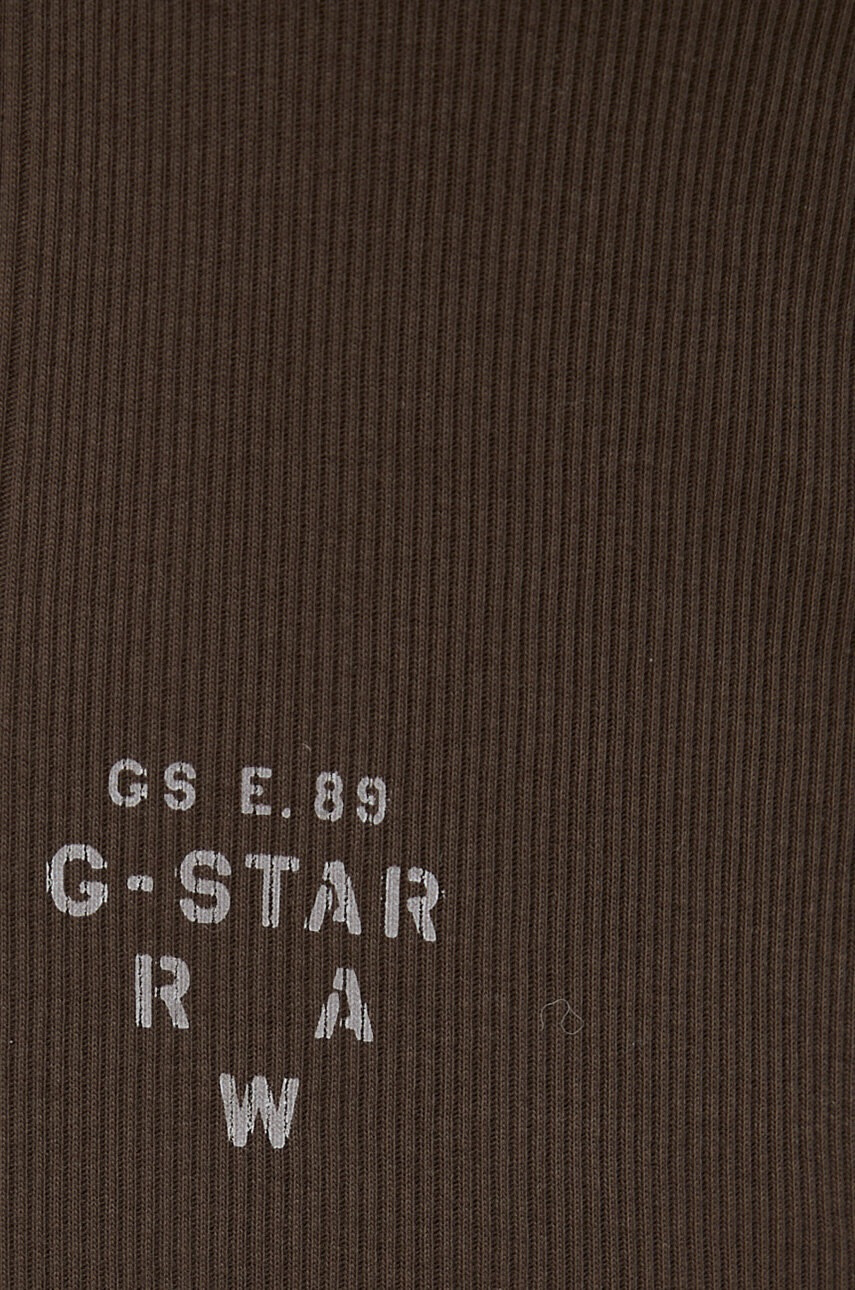 G-Star Raw Памучна блуза с дълги ръкави в кафяво - Pepit.bg