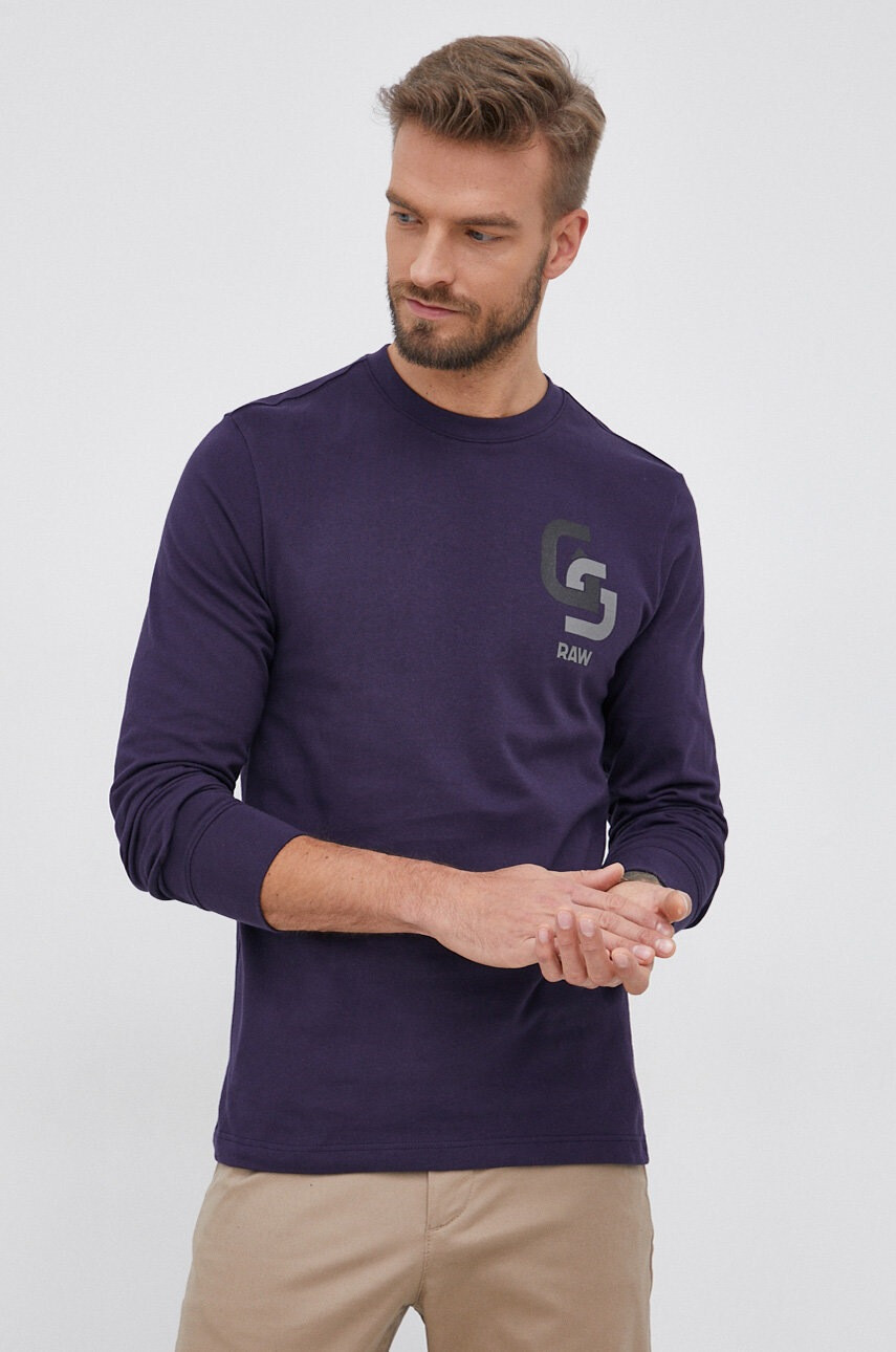 G-Star Raw Памучна блуза с дълги ръкави - Pepit.bg