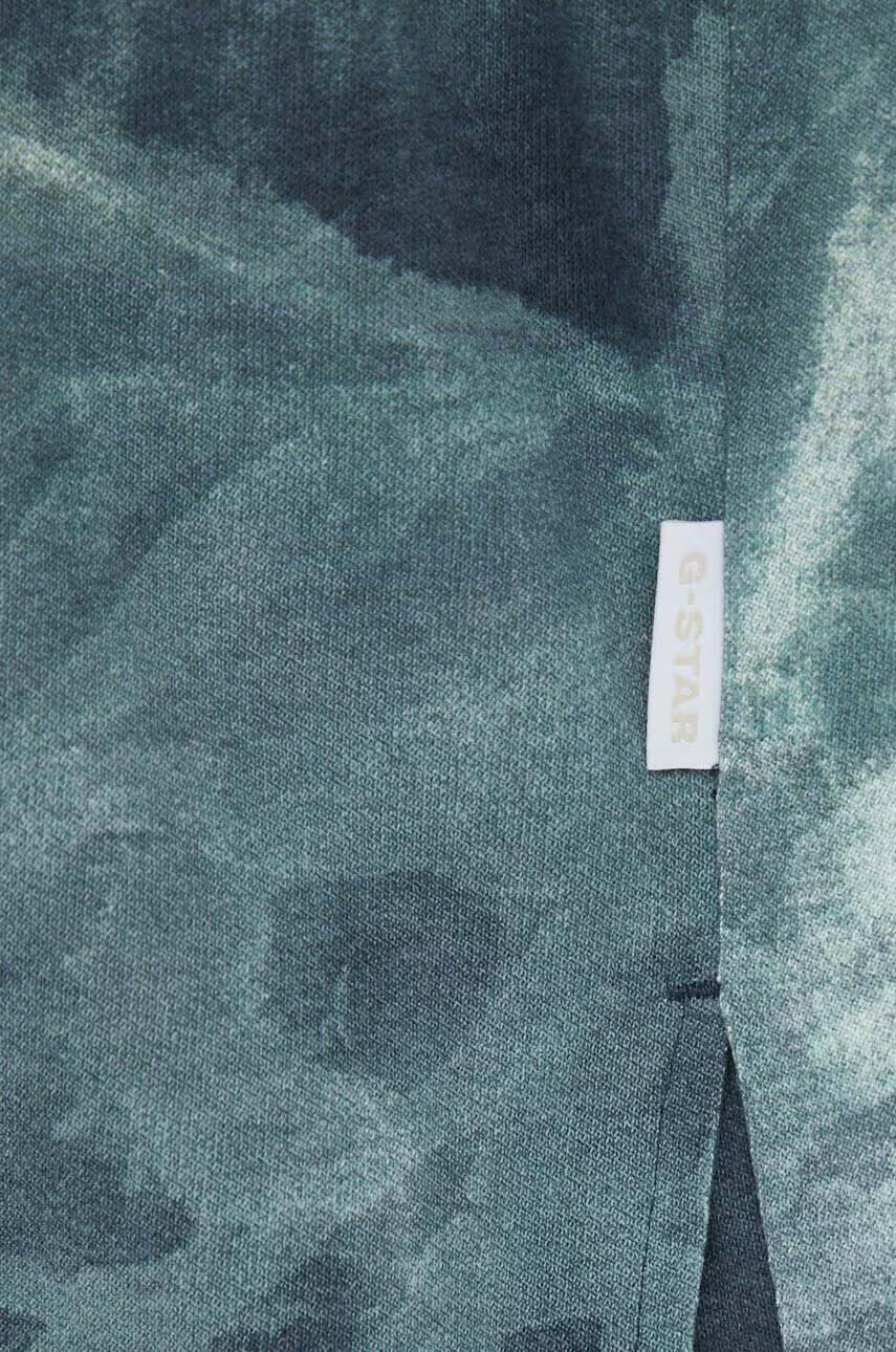 G-Star Raw Памучна рокля в синьо къс модел с уголемена кройка - Pepit.bg