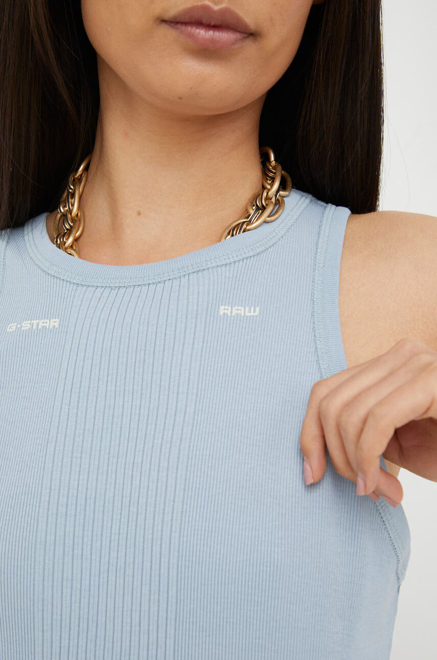 G-Star Raw Памучна рокля къс модел с кройка по тялото - Pepit.bg