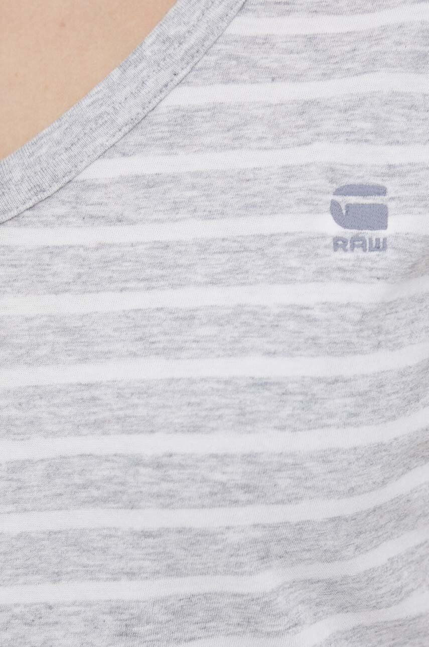 G-Star Raw Памучна тениска в сиво - Pepit.bg