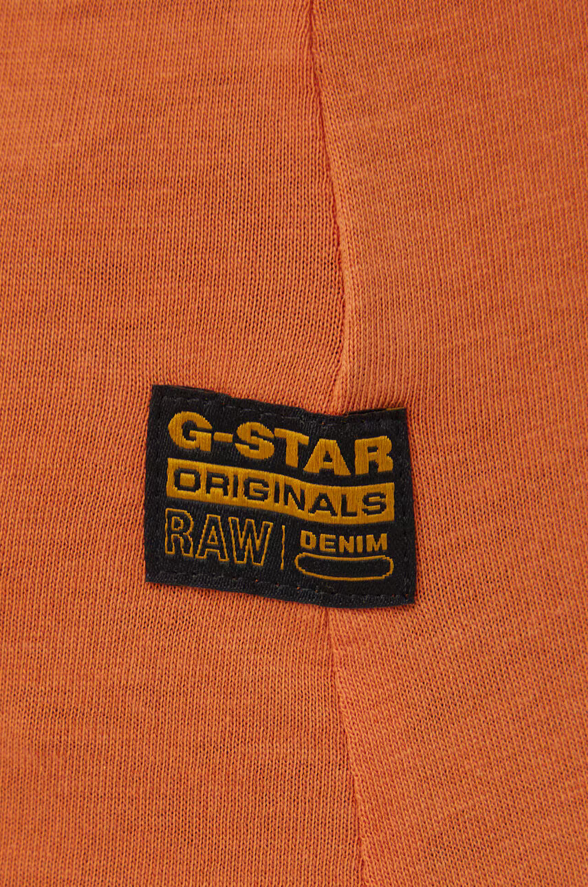 G-Star Raw Памучна тениска в оранжево - Pepit.bg