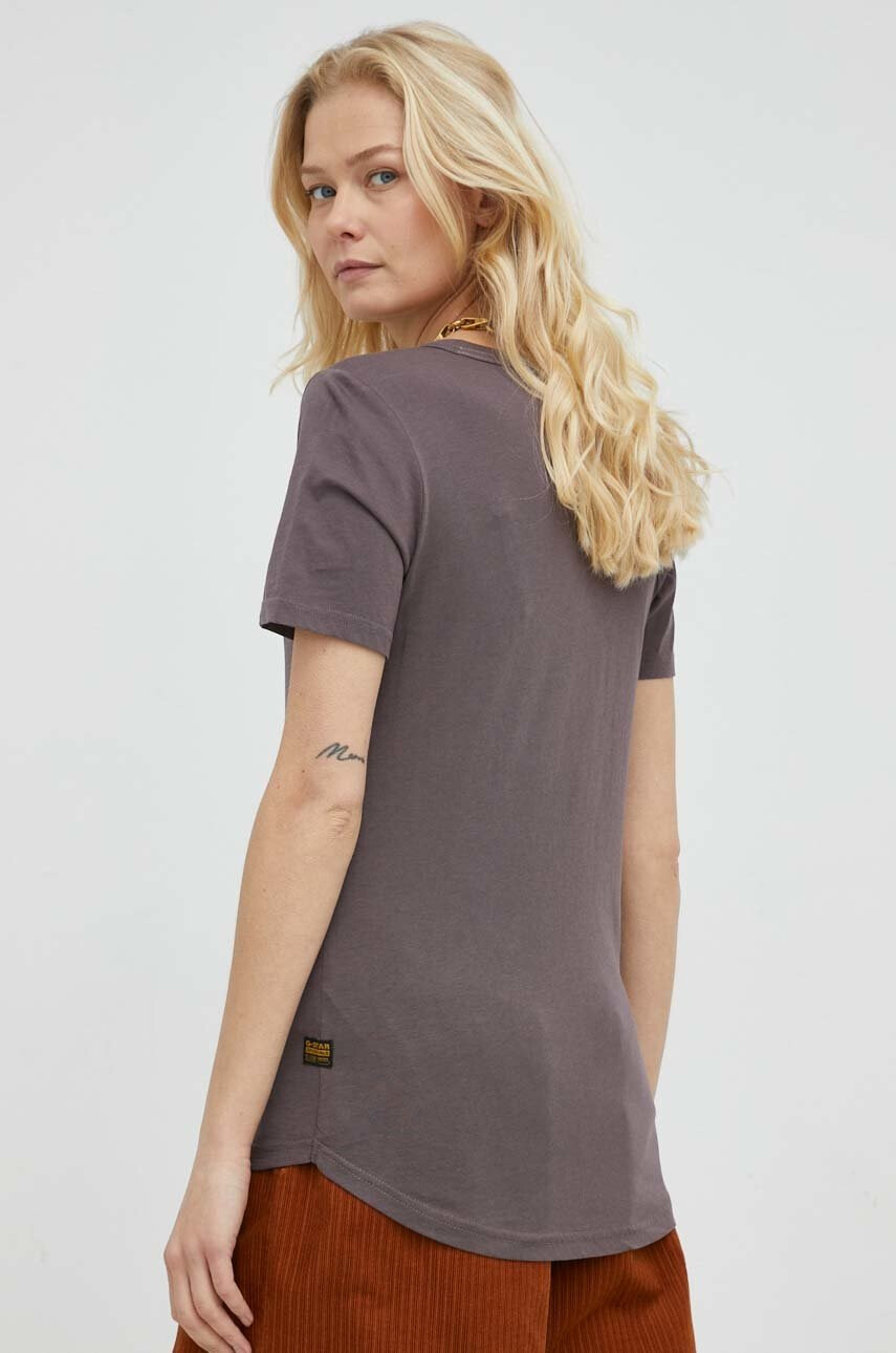 G-Star Raw Памучна тениска в лилаво - Pepit.bg
