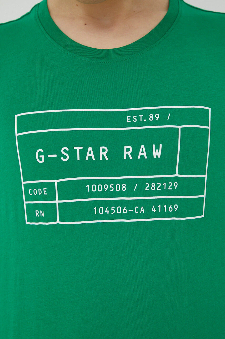 G-Star Raw Памучна тениска (2 броя) в кафяво с принт - Pepit.bg