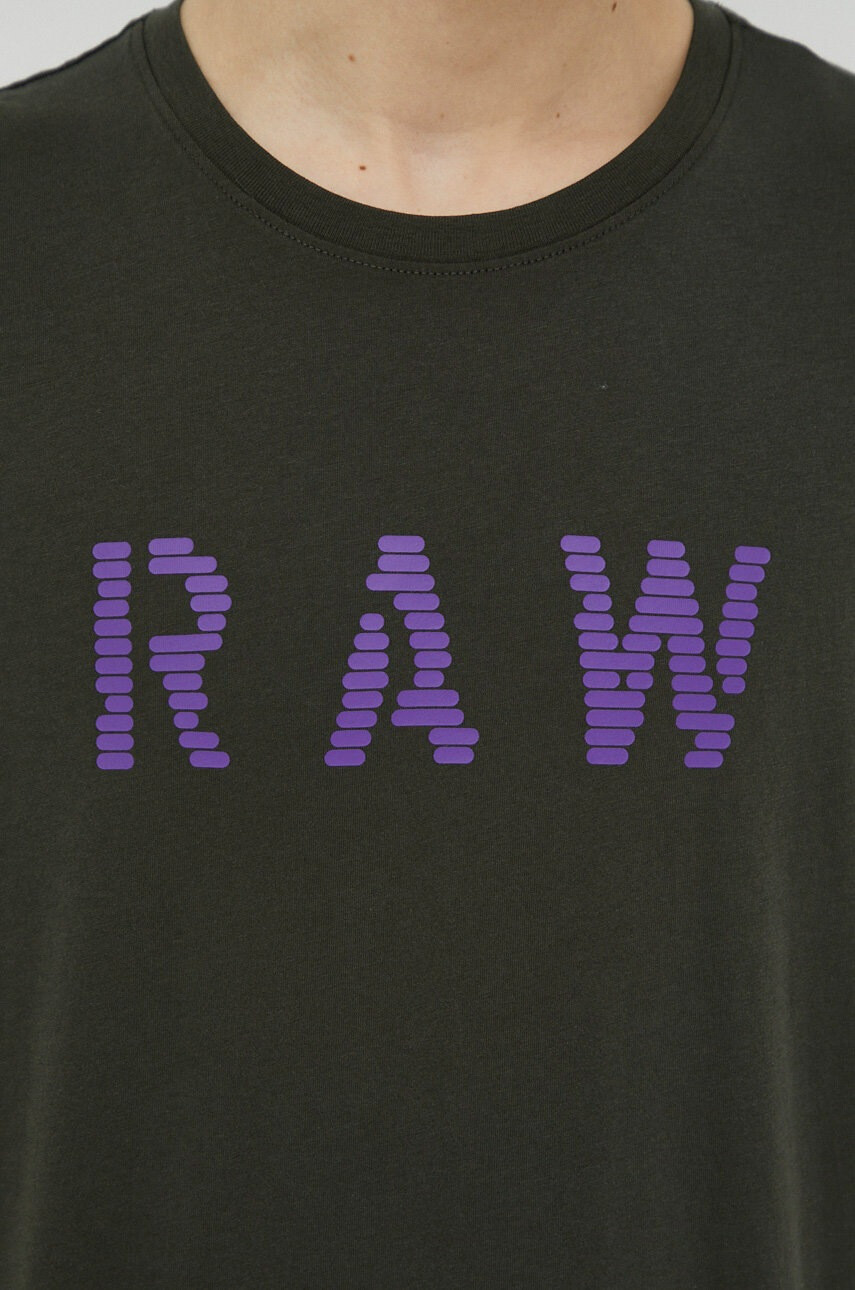 G-Star Raw Памучна тениска (2 броя) в кафяво с принт - Pepit.bg