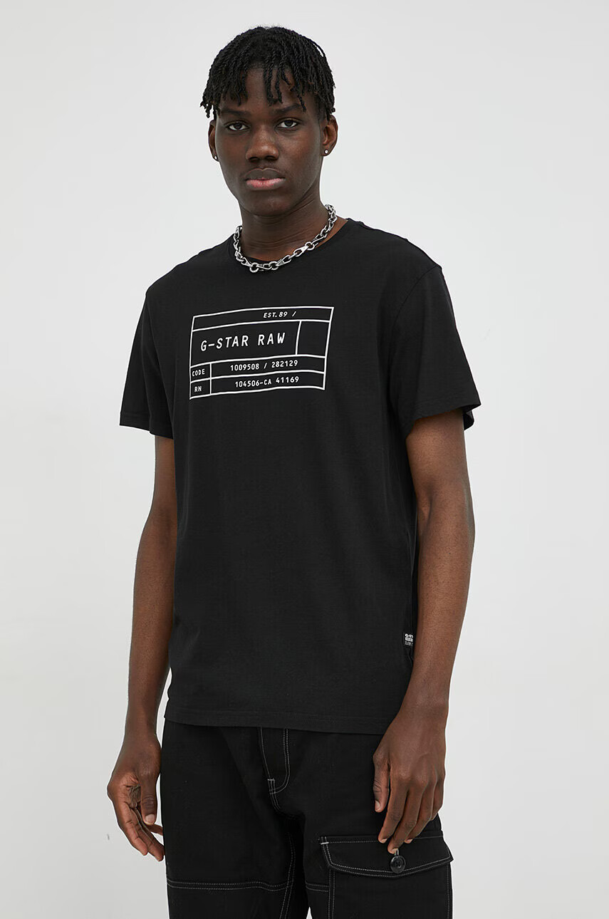 G-Star Raw Памучна тениска (2 броя) в бяло с принт - Pepit.bg