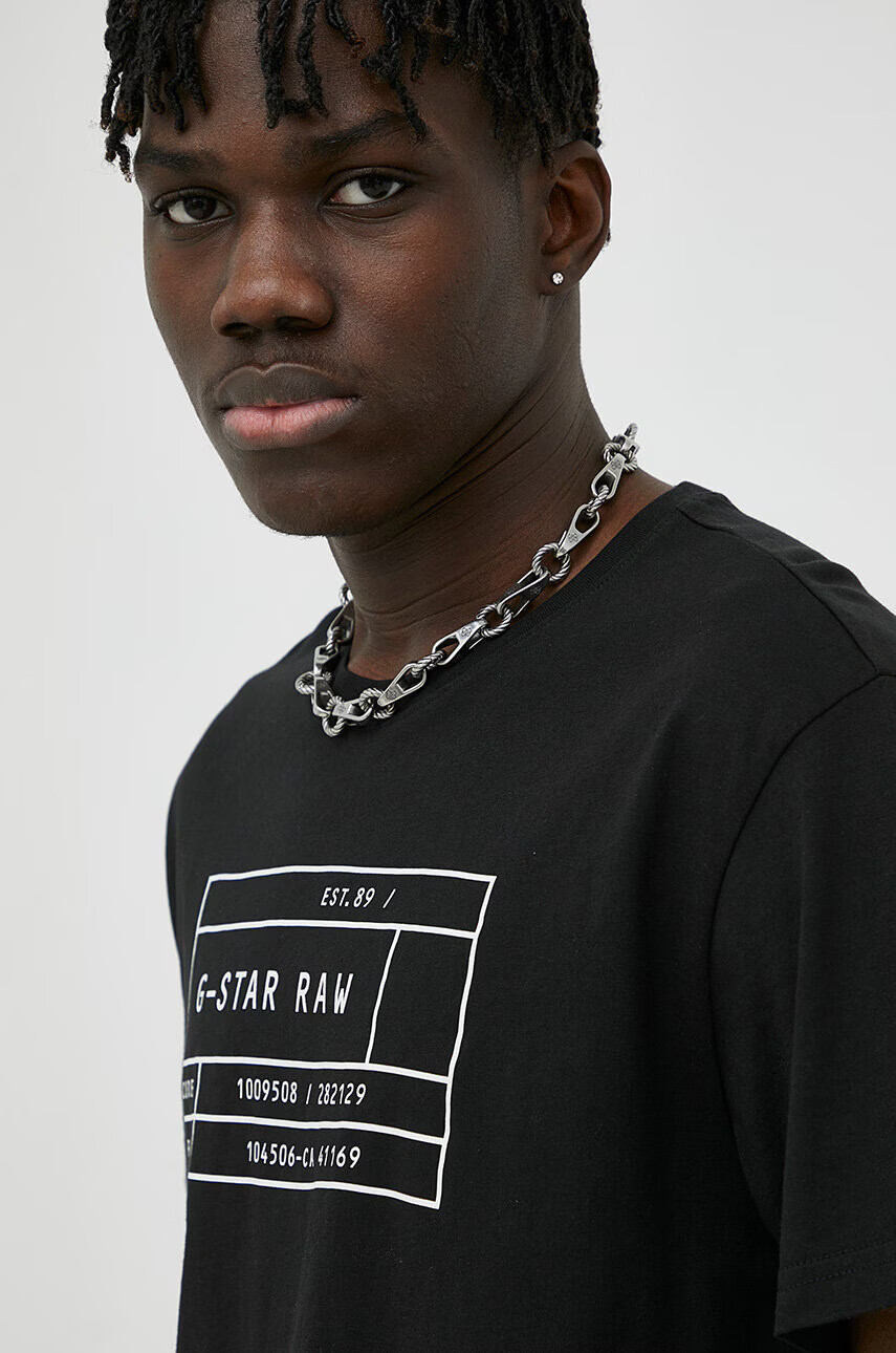 G-Star Raw Памучна тениска (2 броя) в бяло с принт - Pepit.bg