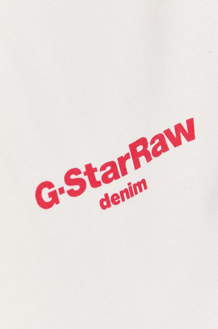 G-Star Raw Памучна тениска в бежово - Pepit.bg