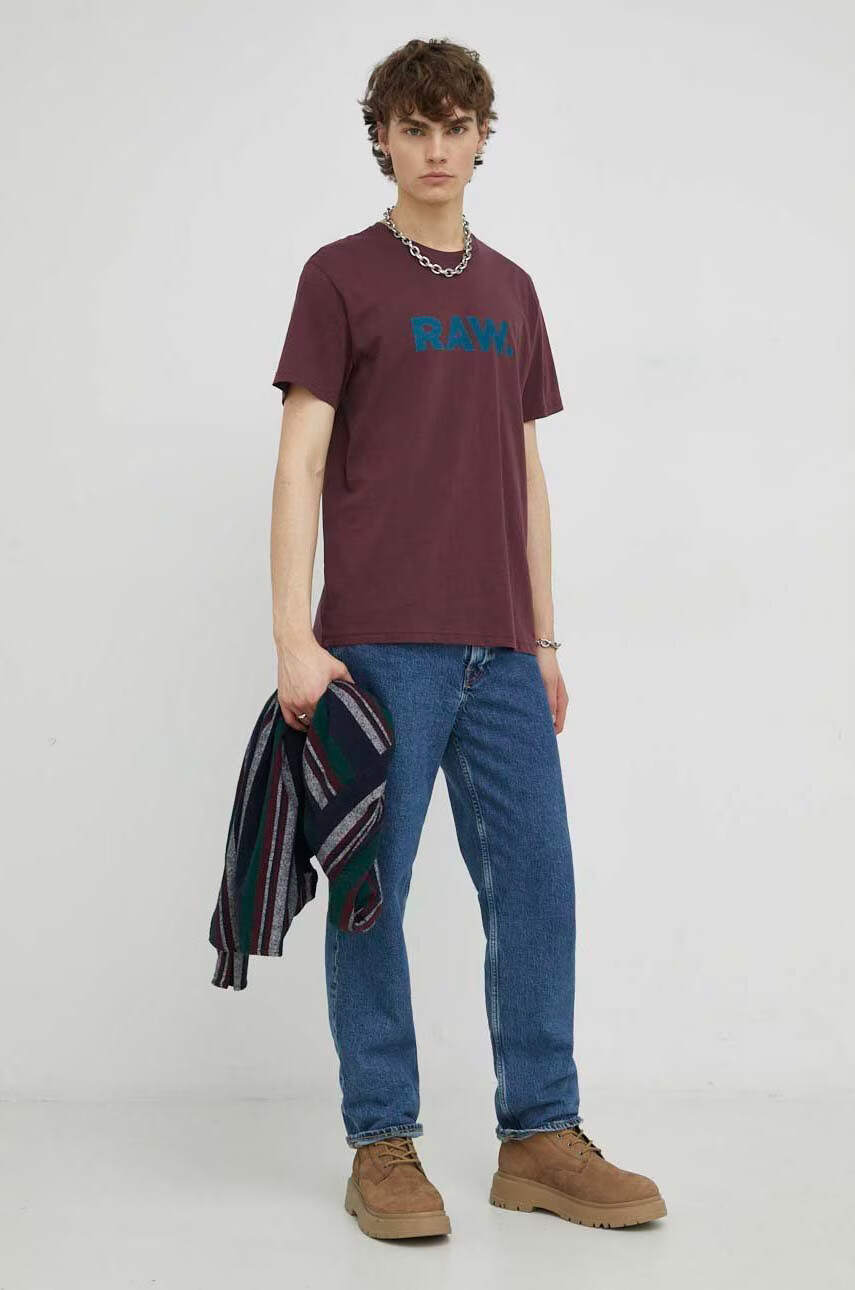 G-Star Raw Памучна тениска в зелено - Pepit.bg