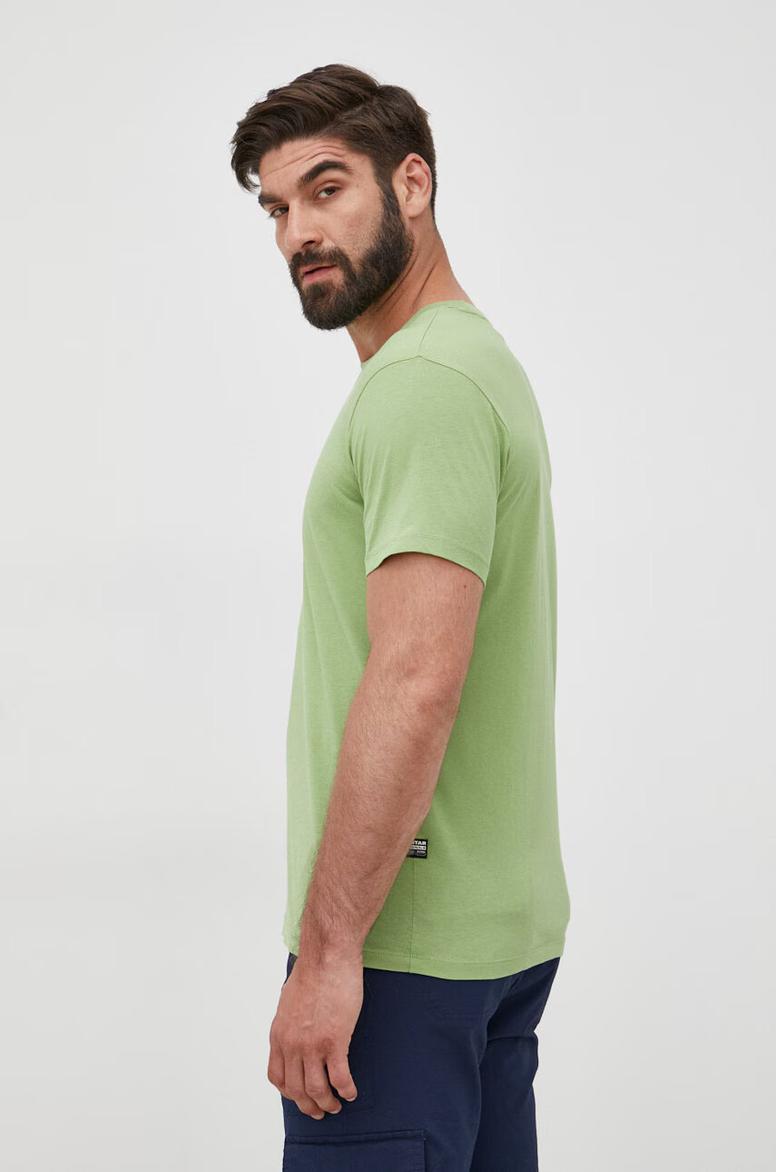 G-Star Raw Памучна тениска в синьо с принт - Pepit.bg