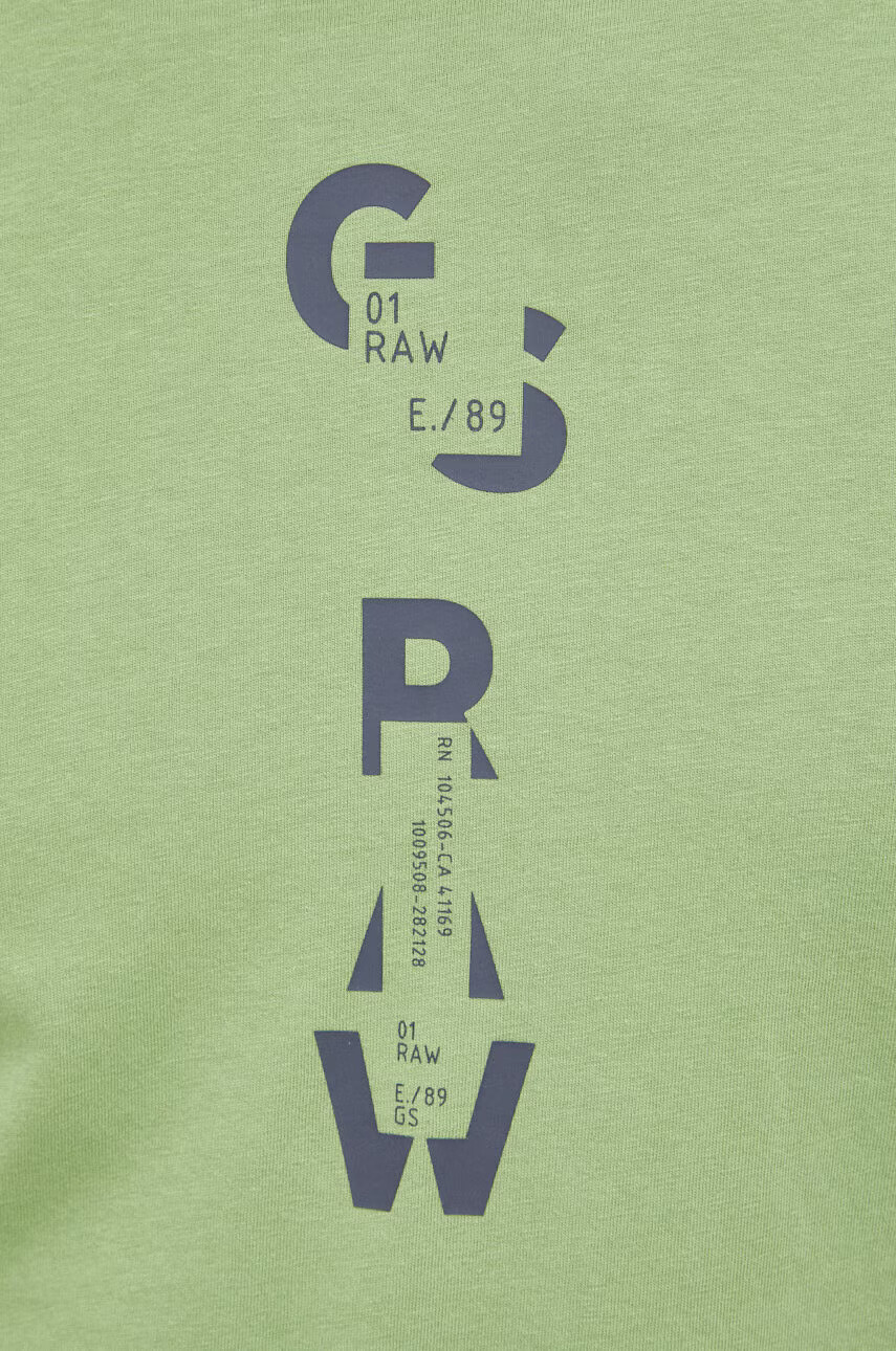 G-Star Raw Памучна тениска в синьо с принт - Pepit.bg