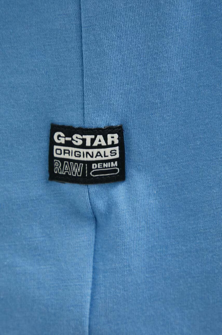 G-Star Raw Памучна тениска в синьо с принт - Pepit.bg