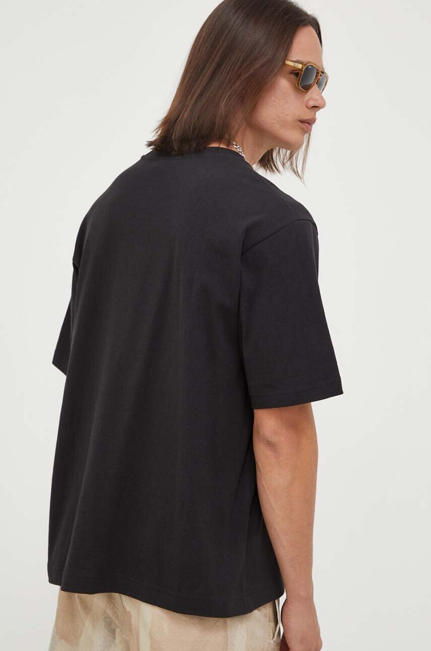 G-Star Raw Памучна тениска в черно с апликация - Pepit.bg