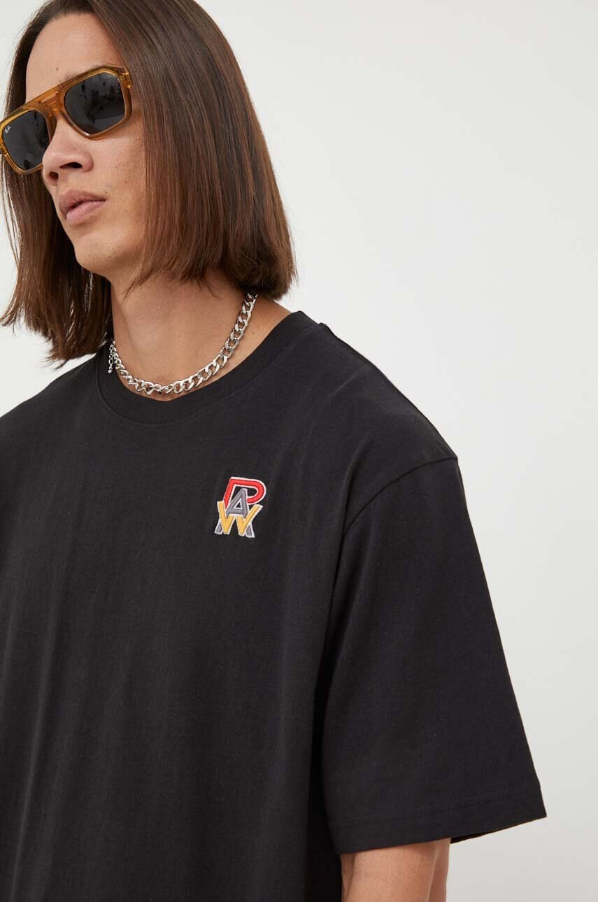G-Star Raw Памучна тениска в черно с апликация - Pepit.bg