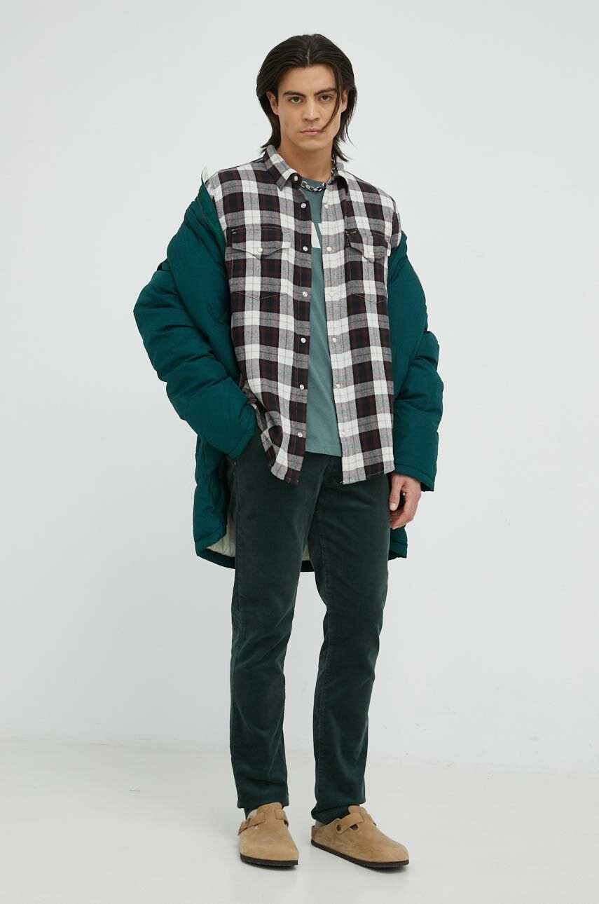 G-Star Raw Памучна тениска в зелено с принт - Pepit.bg