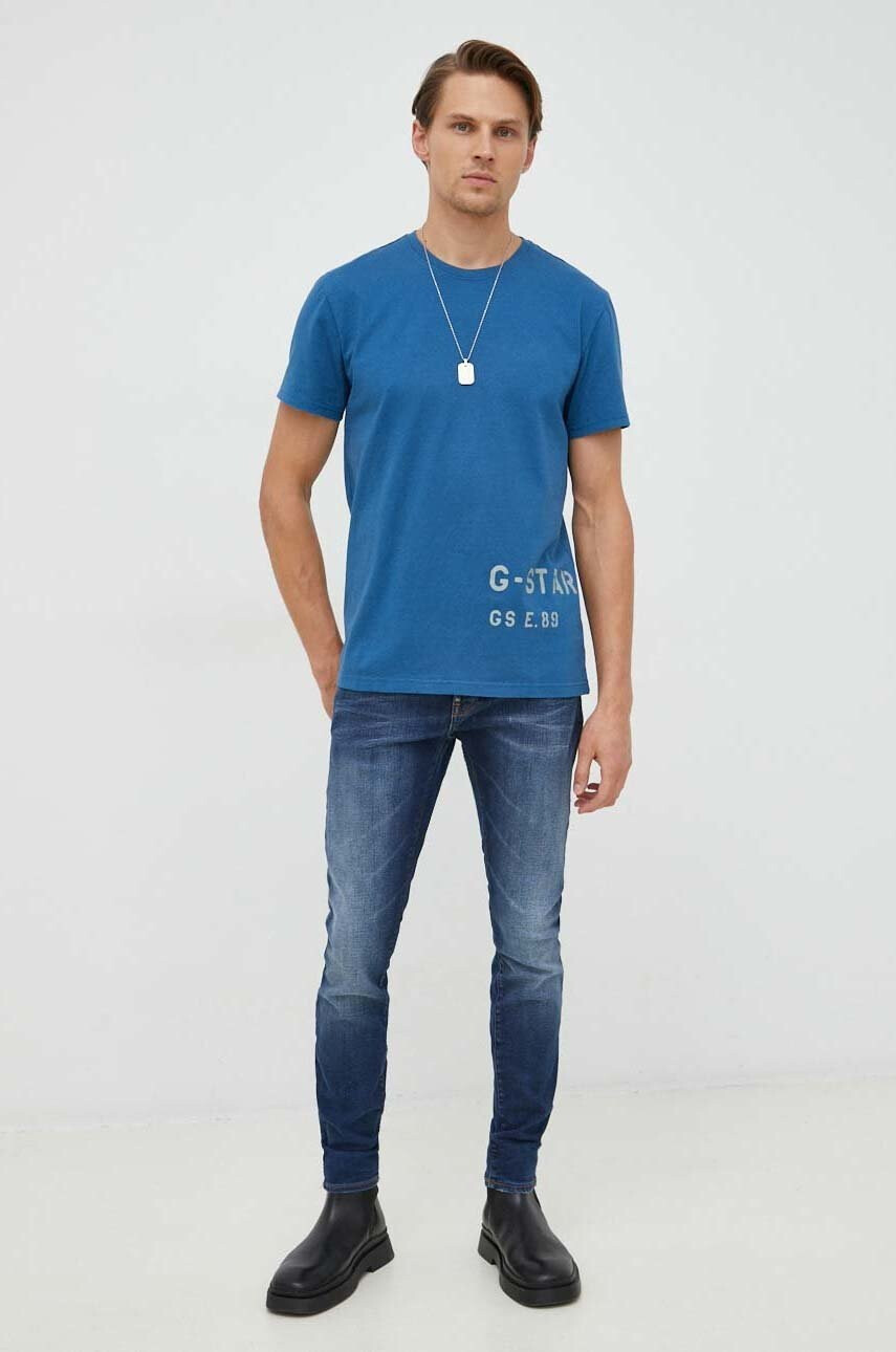 G-Star Raw Памучна тениска с принт - Pepit.bg
