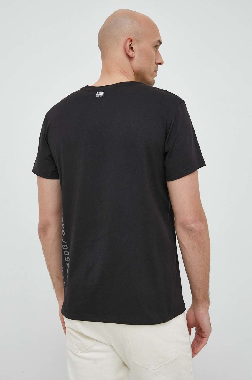 G-Star Raw Памучна тениска в черно с принт - Pepit.bg