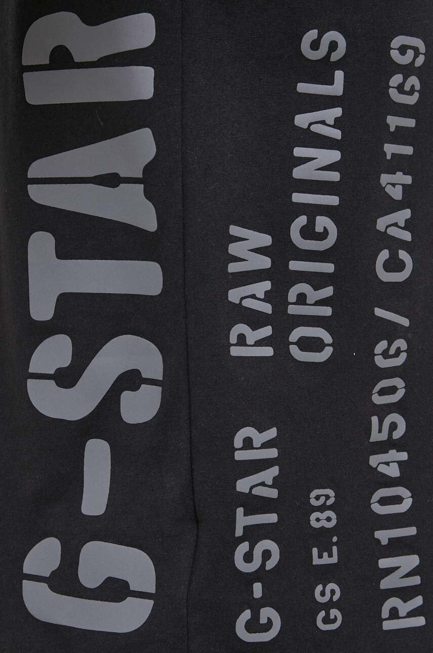 G-Star Raw Памучна тениска в черно с принт - Pepit.bg