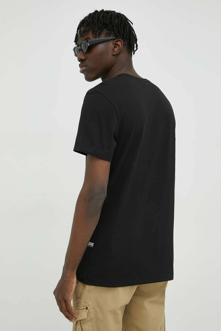 G-Star Raw Памучна тениска в черно с принт - Pepit.bg