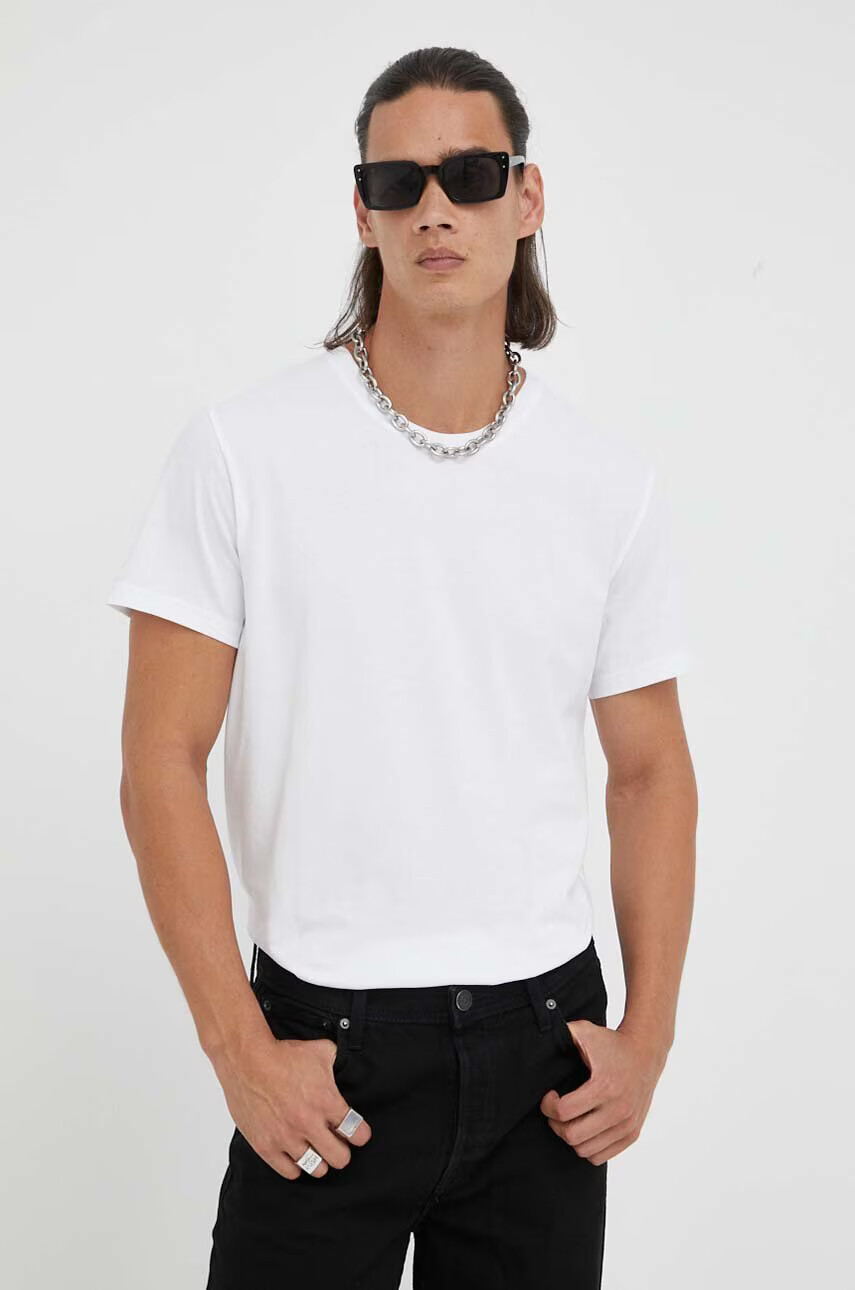 G-Star Raw Памучна тениска в бяло с принт - Pepit.bg