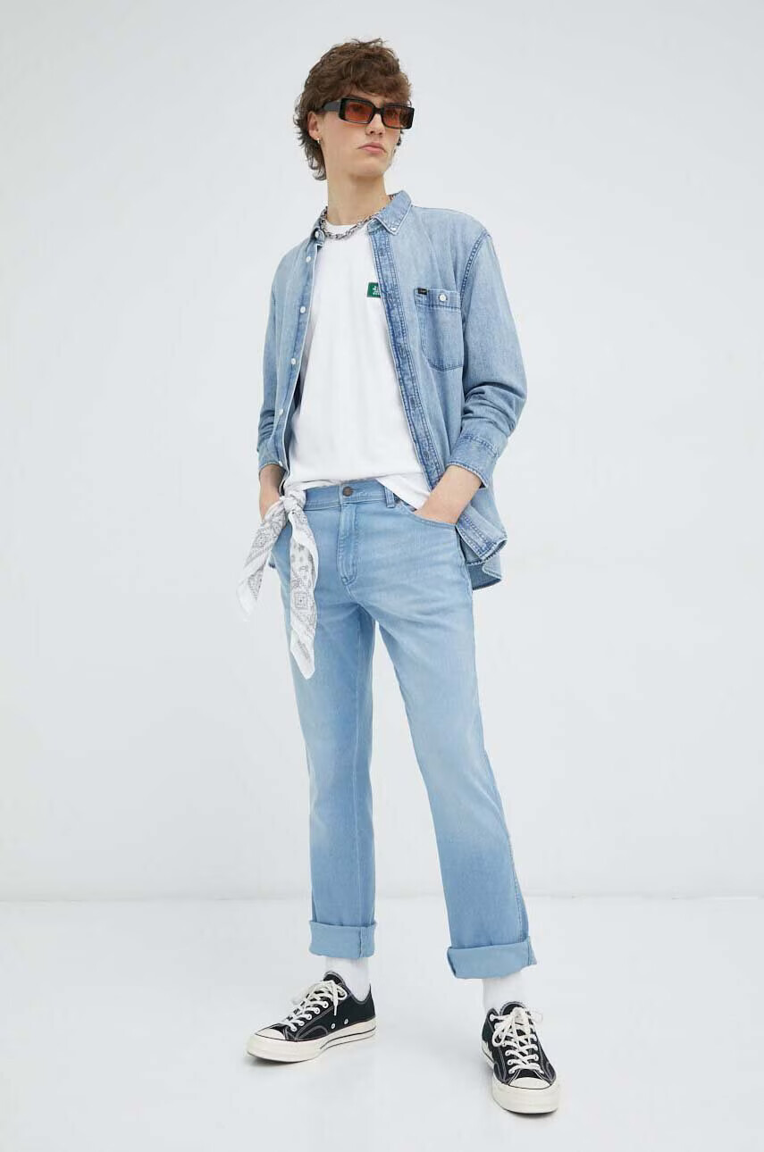 G-Star Raw Памучна тениска в бяло с апликация - Pepit.bg