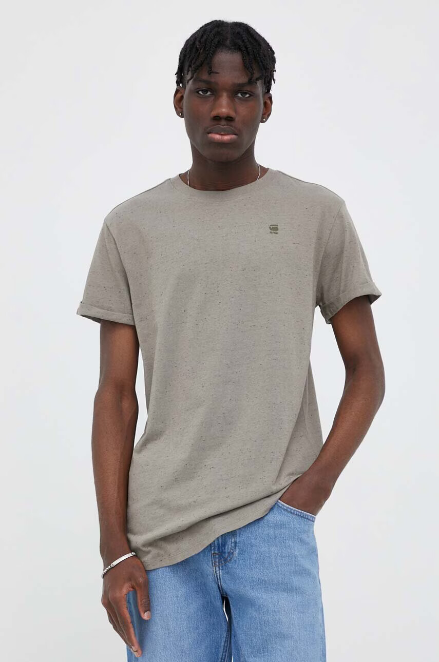 G-Star Raw Памучна тениска с изчистен дизайн - Pepit.bg