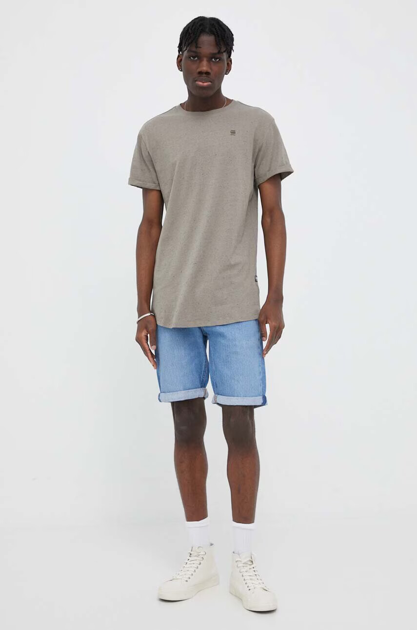 G-Star Raw Памучна тениска с изчистен дизайн - Pepit.bg