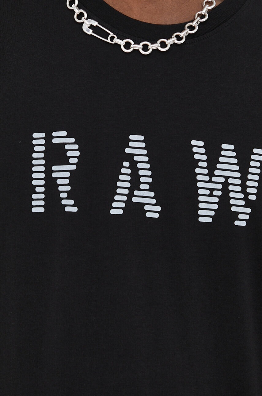 G-Star Raw Памучна тениска в черно с принт - Pepit.bg