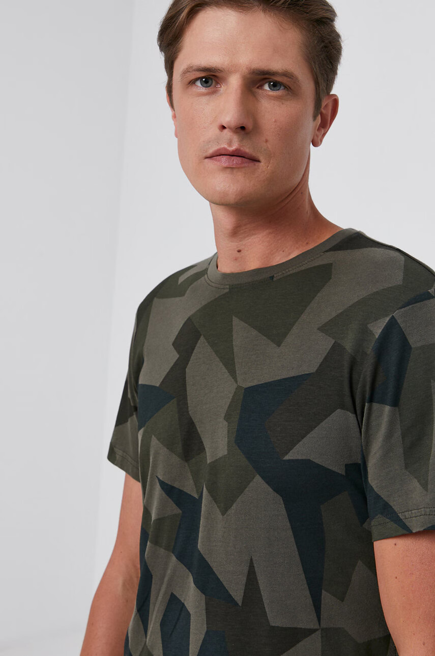 G-Star Raw Памучна тениска с десен - Pepit.bg
