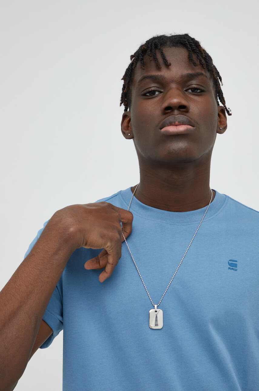 G-Star Raw Памучна тениска с изчистен дизайн - Pepit.bg