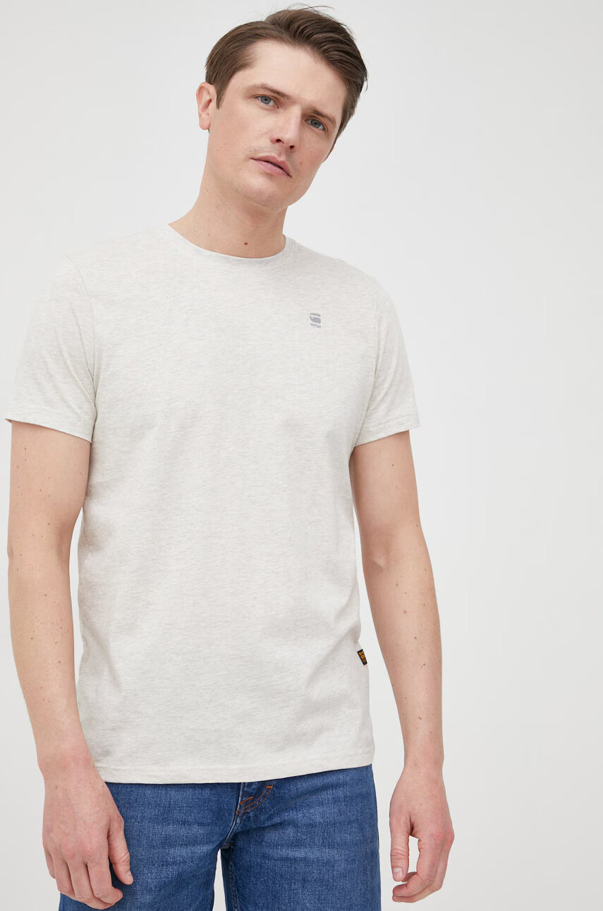 G-Star Raw Памучна тениска в сиво - Pepit.bg