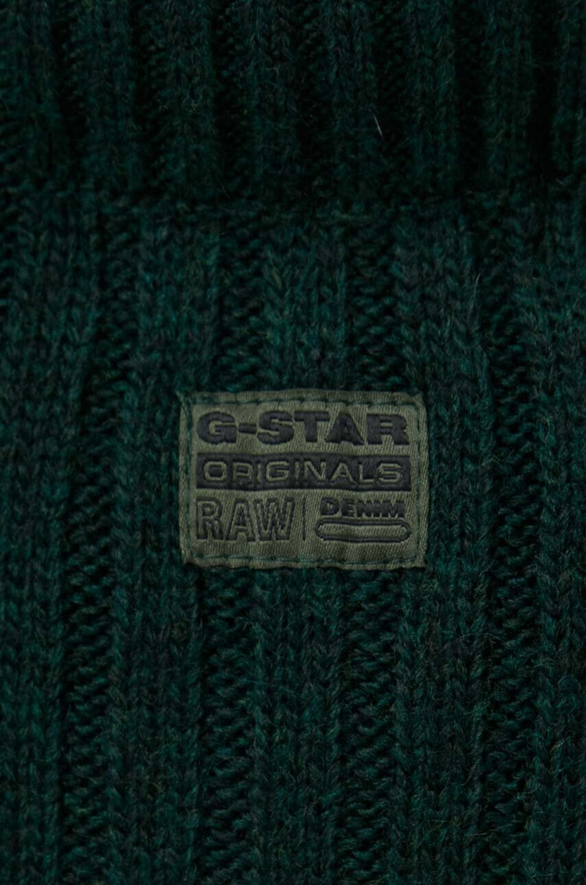 G-Star Raw Рокля с вълна в зелено къс модел с уголемена кройка - Pepit.bg