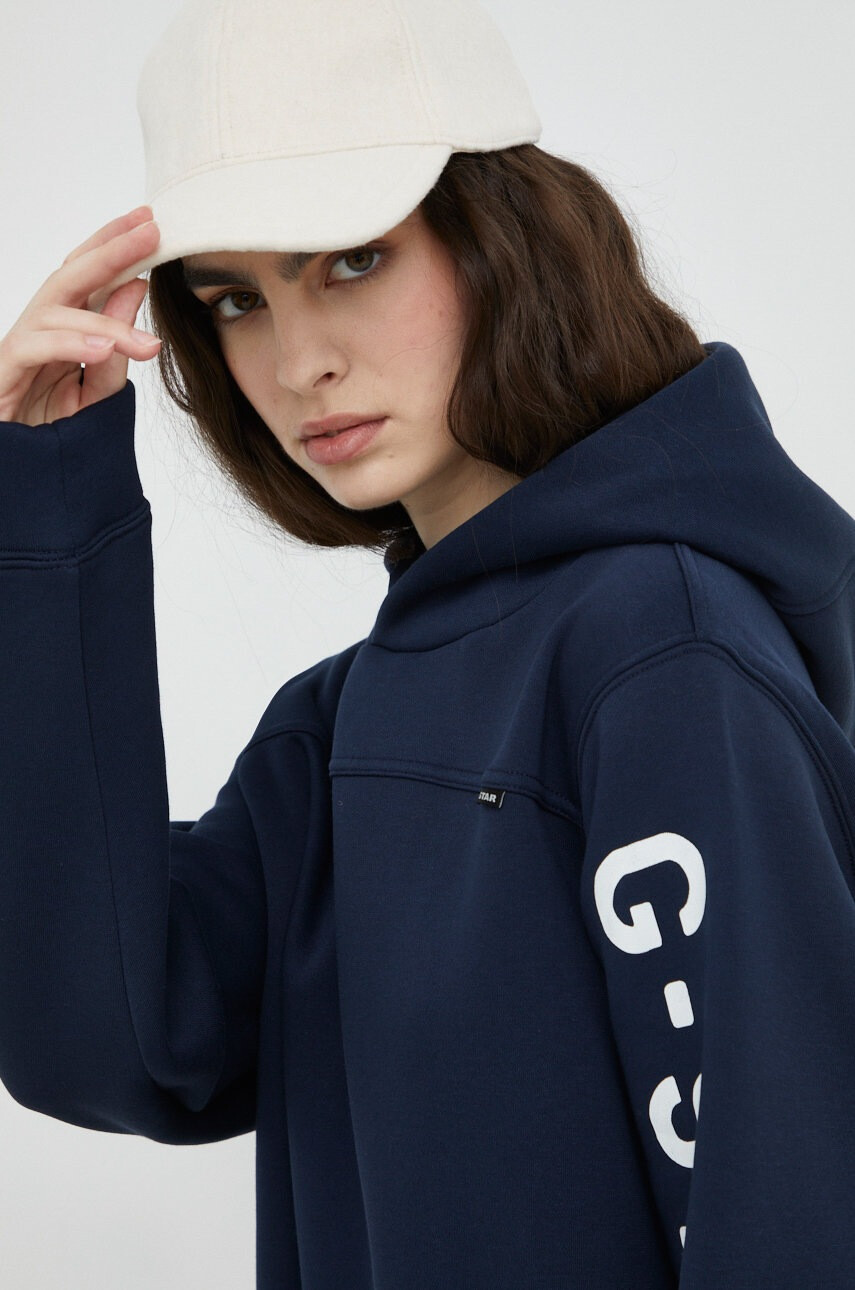 G-Star Raw Рокля в тъмносиньо къс модел с уголемена кройка - Pepit.bg