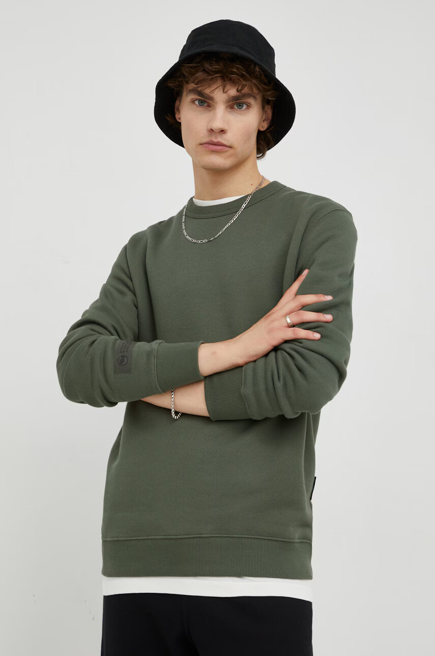 G-Star Raw Суичър в зелено с изчистен дизайн - Pepit.bg
