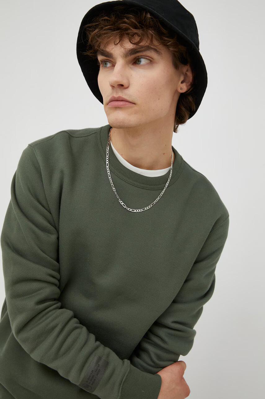 G-Star Raw Суичър в зелено с изчистен дизайн - Pepit.bg