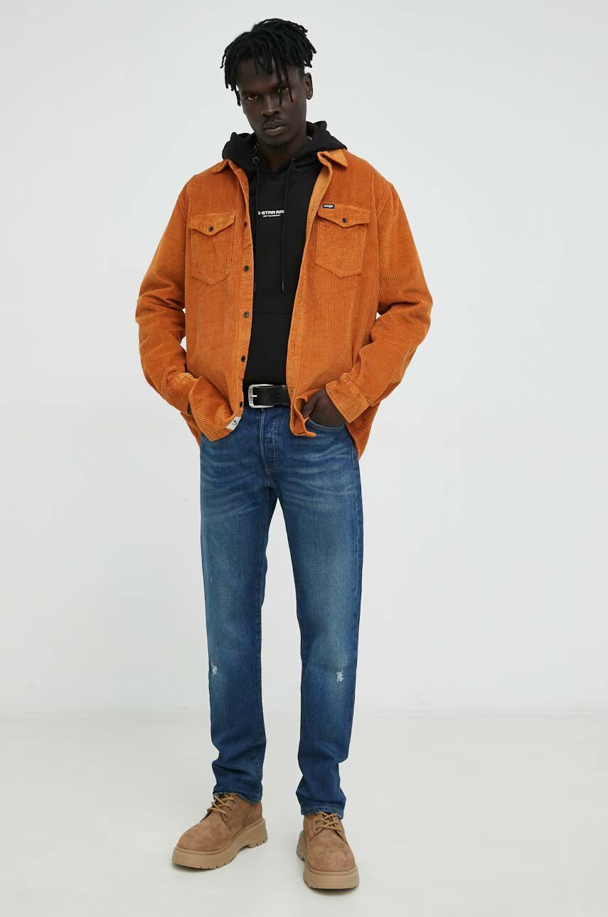 G-Star Raw Суичър в черно с качулка с принт - Pepit.bg