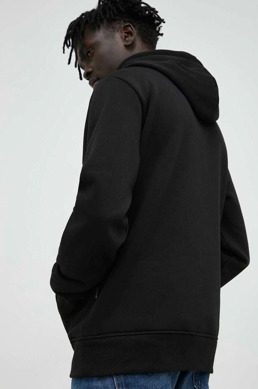 G-Star Raw Суичър в черно с качулка с принт - Pepit.bg