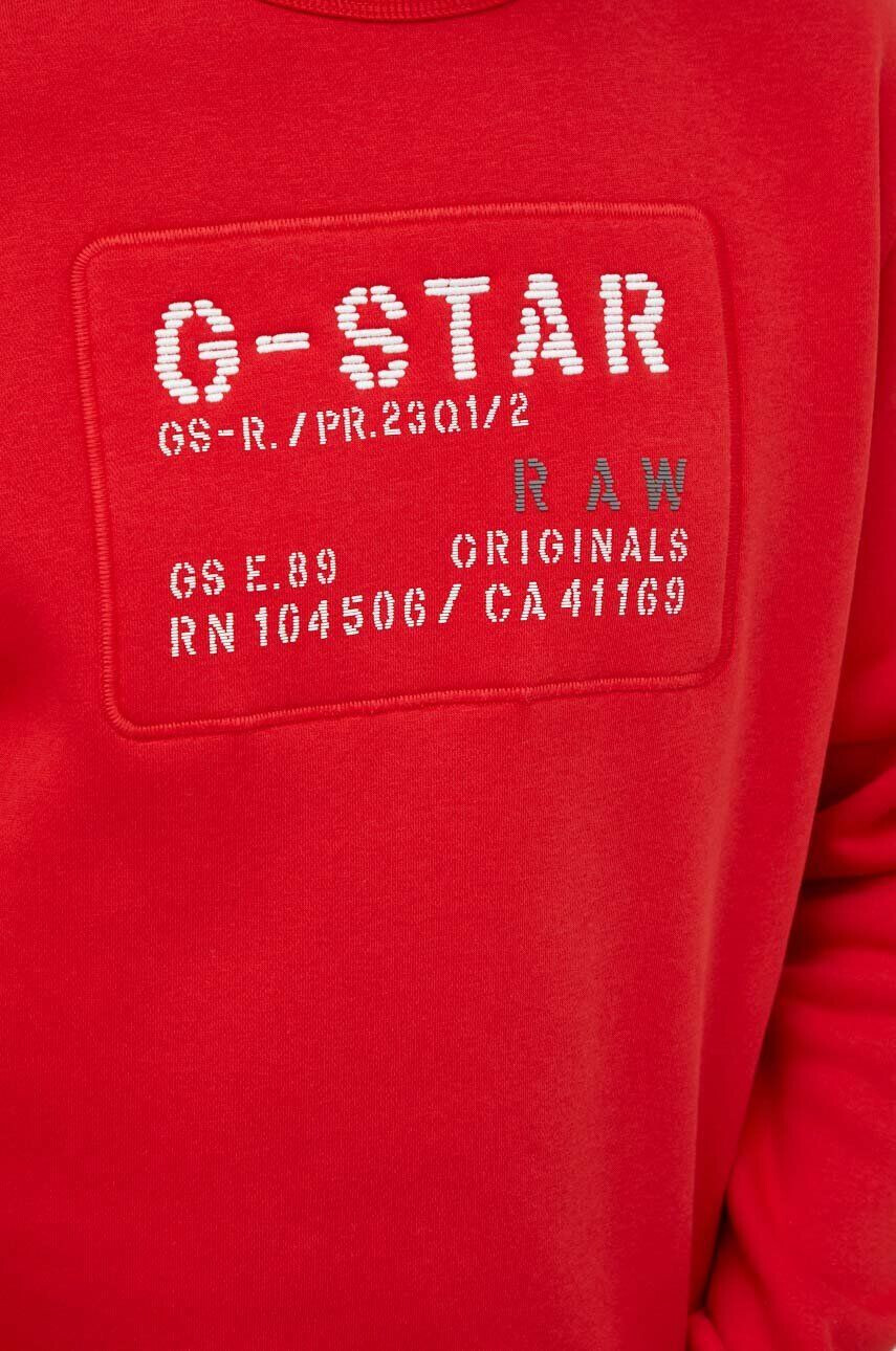 G-Star Raw Суичър в червено с апликация - Pepit.bg