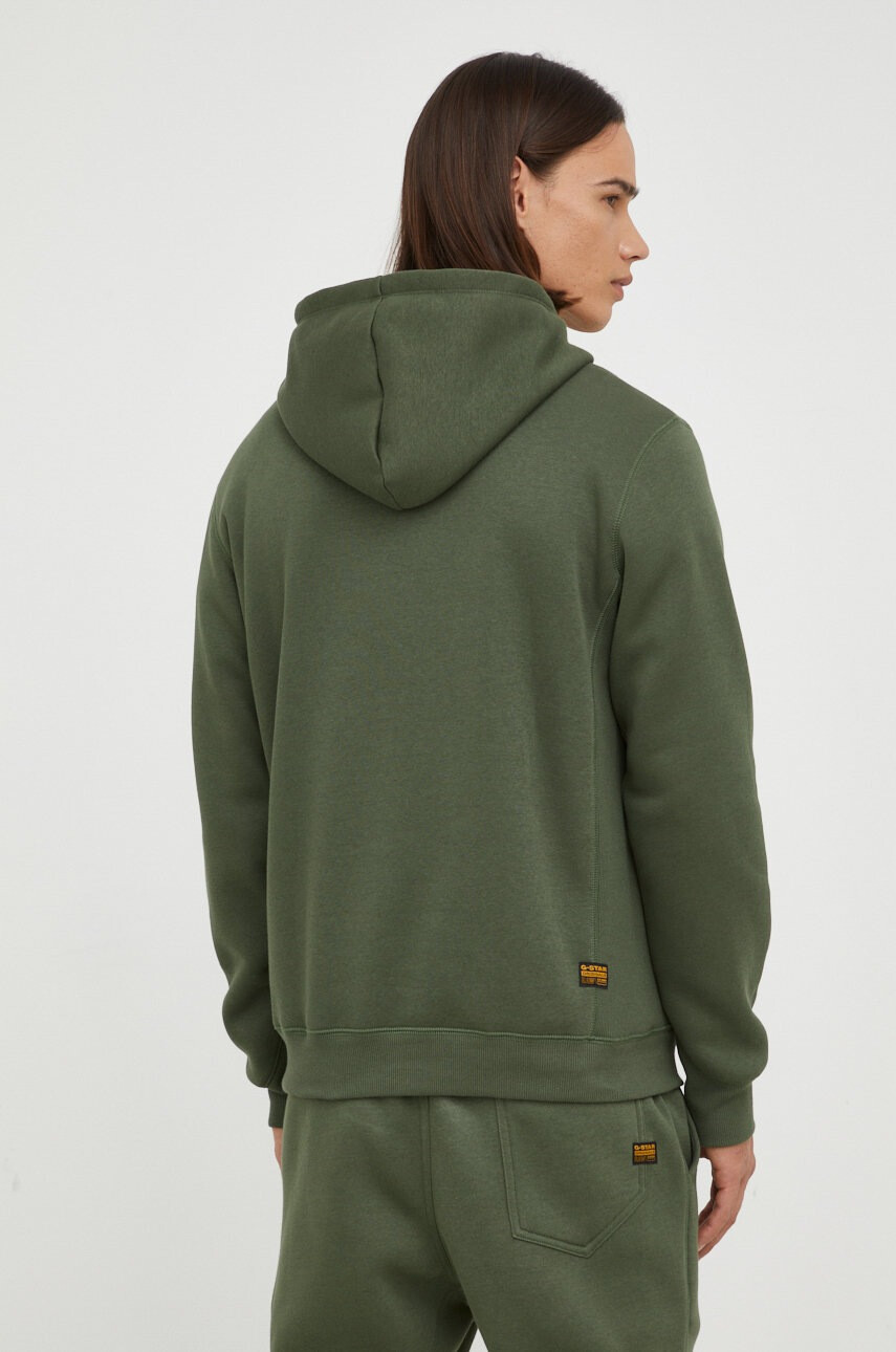 G-Star Raw Суичър в зелено с изчистен дизайн - Pepit.bg