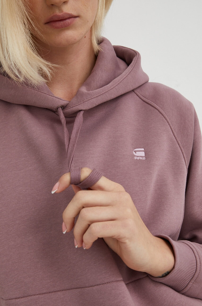 G-Star Raw Суичър в розово с изчистен дизайн - Pepit.bg