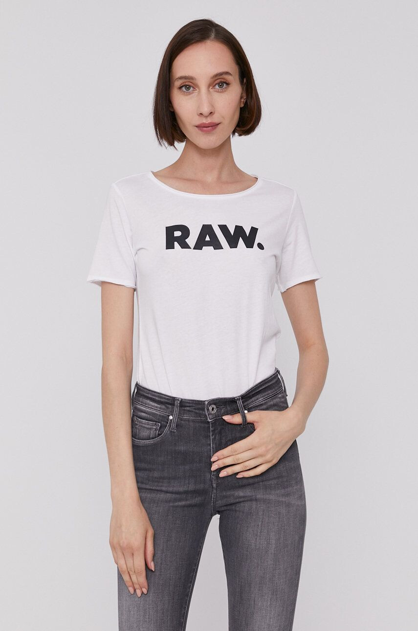 G-Star Raw Тениска дамска в бяло - Pepit.bg