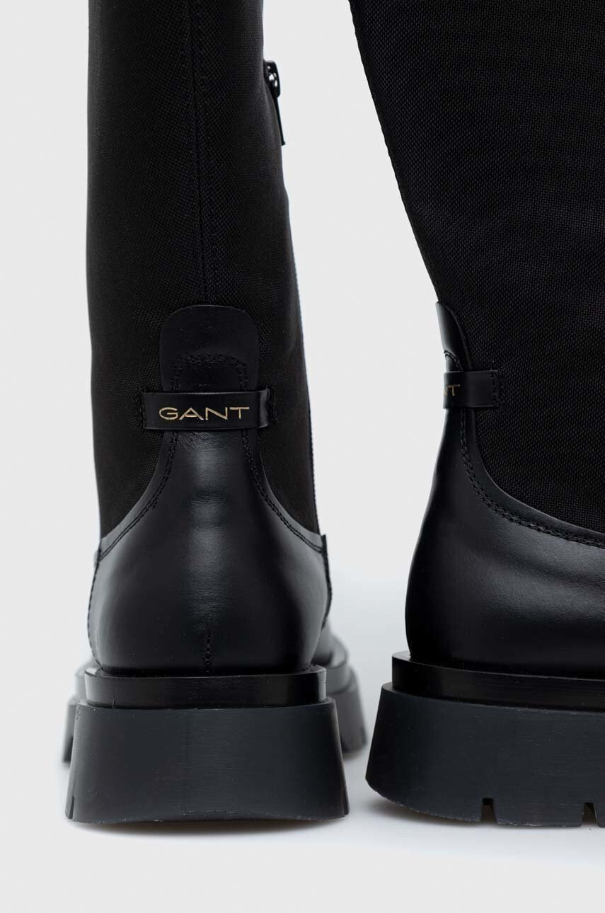 Gant Ботуши Meghany в черно с равна подметка - Pepit.bg