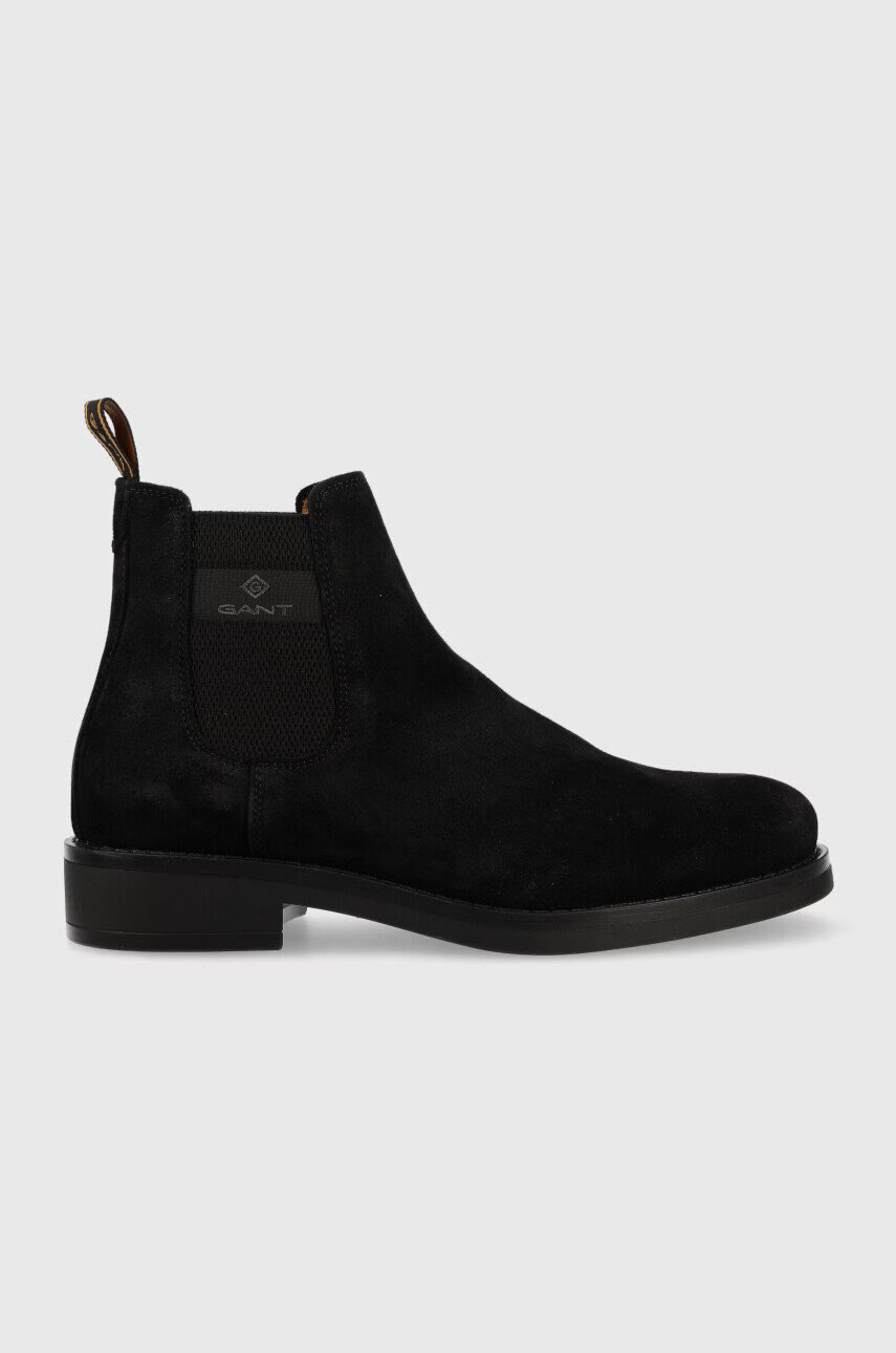 Gant Велурени боти челси Brookly мъжки в черно - Pepit.bg