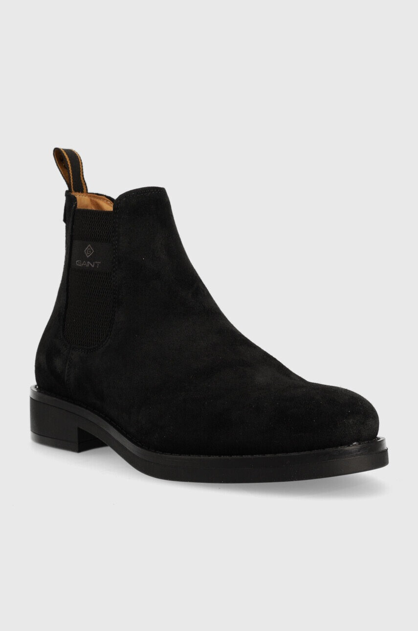 Gant Велурени боти челси Brookly мъжки в черно - Pepit.bg