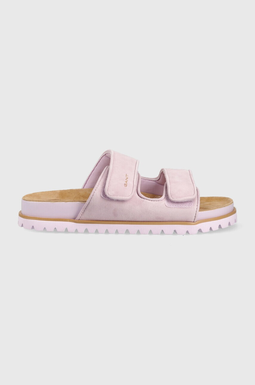 Gant Велурени чехли Mardale в лилаво с платформа 26563891.G595 - Pepit.bg